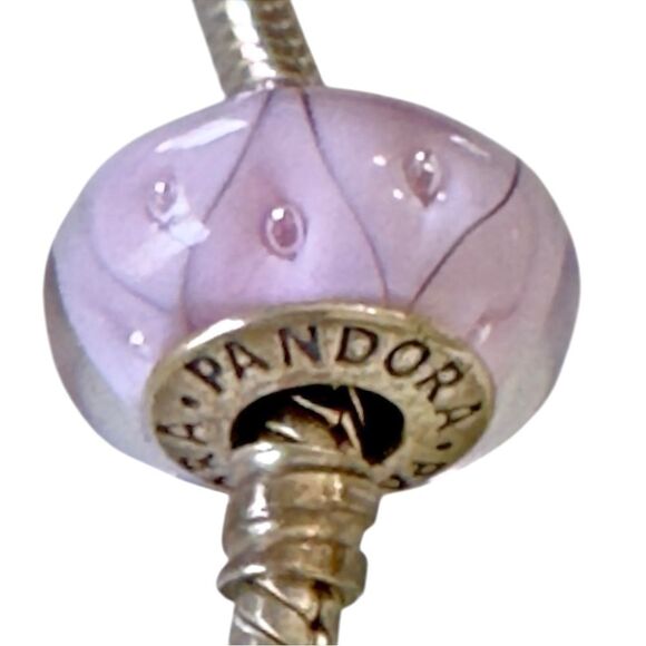 Pandora Murano Pink Round Bracelet Jewelry Charm. - Picture 6 of 7